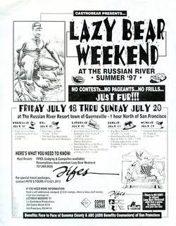 An early Lazy Bear Weekend flier from the late 1990s